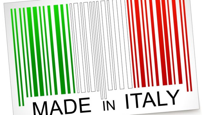 Vector illustration of made in italy barcode concept